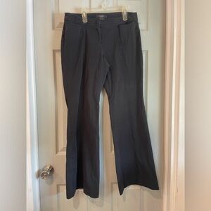 Express Women's 9/10 R Vintage y2k Stretch Cotton Blend Black Flare Work Pants